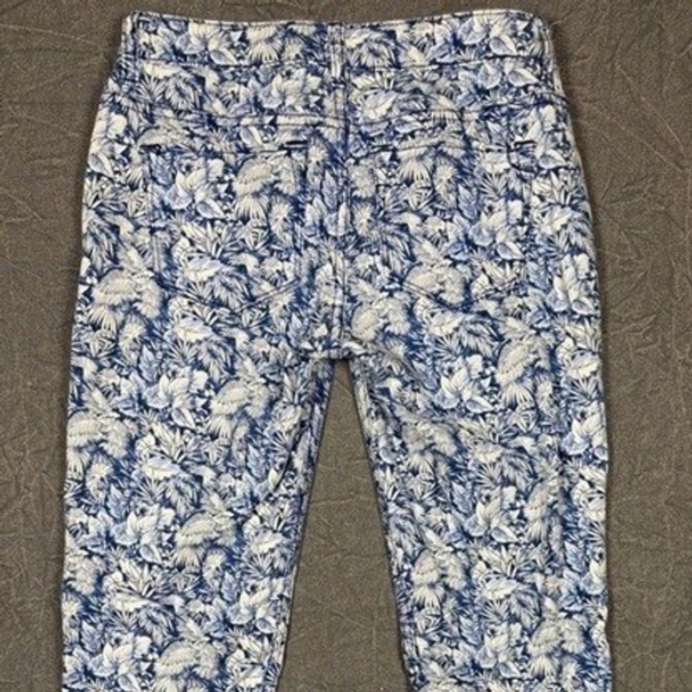 Tommy Bahama Denim Womens 0 Deep Space Tropical Floral Ankle Pants TW112702 Blue - Picture 5 of 11